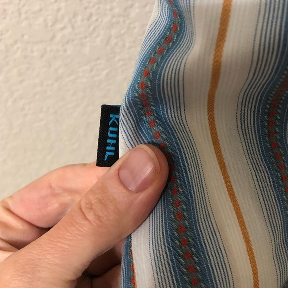 Kuhl Mens Shortsleeve Button Up Western Vintage Stripe Shirt - Size XL - Picture 5 of 9